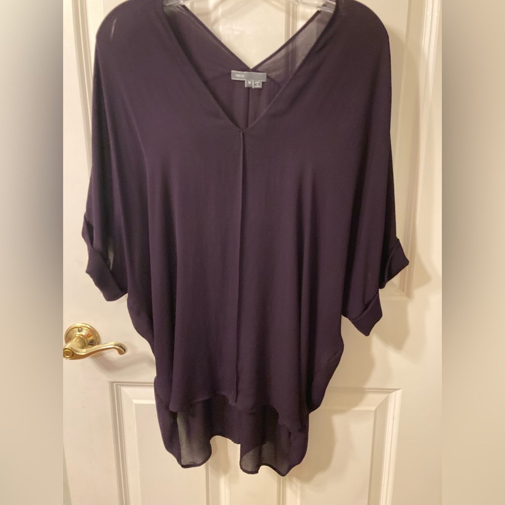Vince plum/purple silk blouse, M